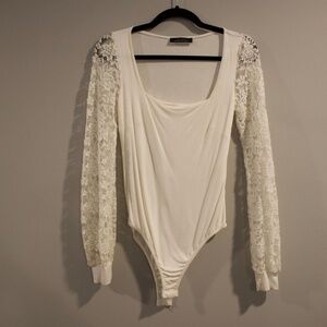 Blue Blush Ivory Body Suit
